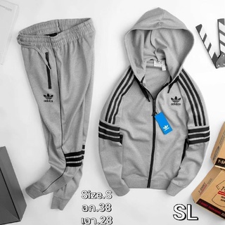 adidas เซ็ตเสื้อแขนยาว+กางเกงวอม