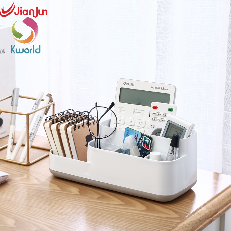 ที่เก็บเครื่องสําอางกล่องพลาสติกมัลติฟังก์ชั่นตะกร้าสํานักงานอุปกรณ์เดสก์ท็อป Sorting Box Mla