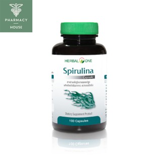 Herbal one spirulina 100 capsules สไปรูไลน่า