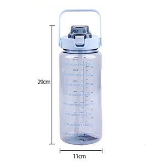 กระบอกน้ำ 2000 ml (01) สีสันสดใส ขวดน้ำพลาสติกแบบพกพา ความจุ 2ลิตร