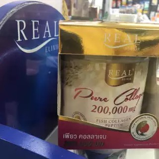 Real Elixir Pure Collagen 200,000 mg. x 1 กระป๋อง เรียล อิลิกเซอร์ เพียว คอลลาเจน เปปไทด์ บำรุงผิว ผิวใส บำรุงข้อ