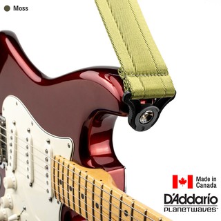 DAddario® Auto Lock Strap สายสะพายกีตาร์ (Moss) แบบล็อคหัวหมุดอัตโนมัติ กว้าง 2 นิ้ว ** Made in Canada **