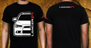 แฟชั่น เสื้อยืด พิมพ์ลาย เสื้อยืดผ้าฝ้ายแขนสั้นพิมพ์ลาย Mitsubishi Lancer Ex Car Racing สําหรับผู้ชาย