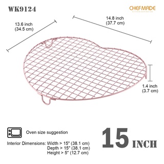 ตะแกรงพักขนม  13.5" X 15" ROASTING RACK HEART-SHAPED