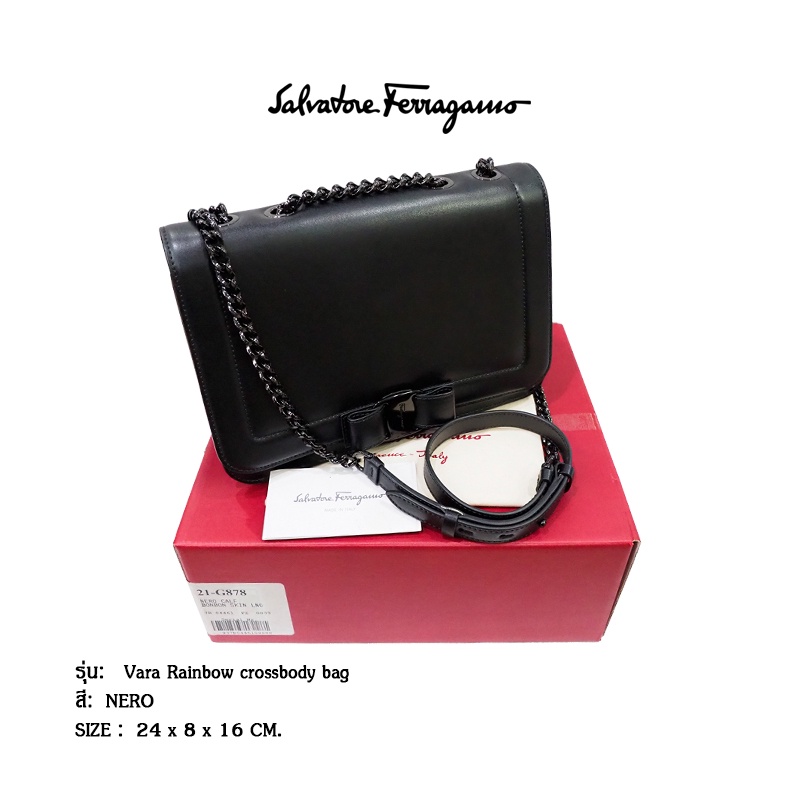 Salvatore Ferragamo กระเป๋าสะพายไหล่ รุ่น Vara Rainbow crossbody bag Code: 0685820