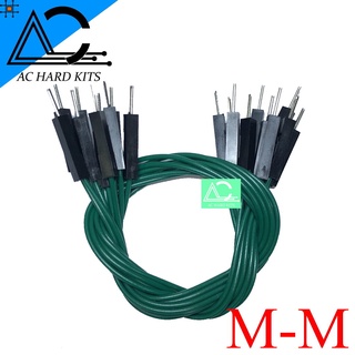 สายไฟจัมเปอร์ 20 cm แบบผู้-ผู้ สีเขียว จำนวน 10 เส้น