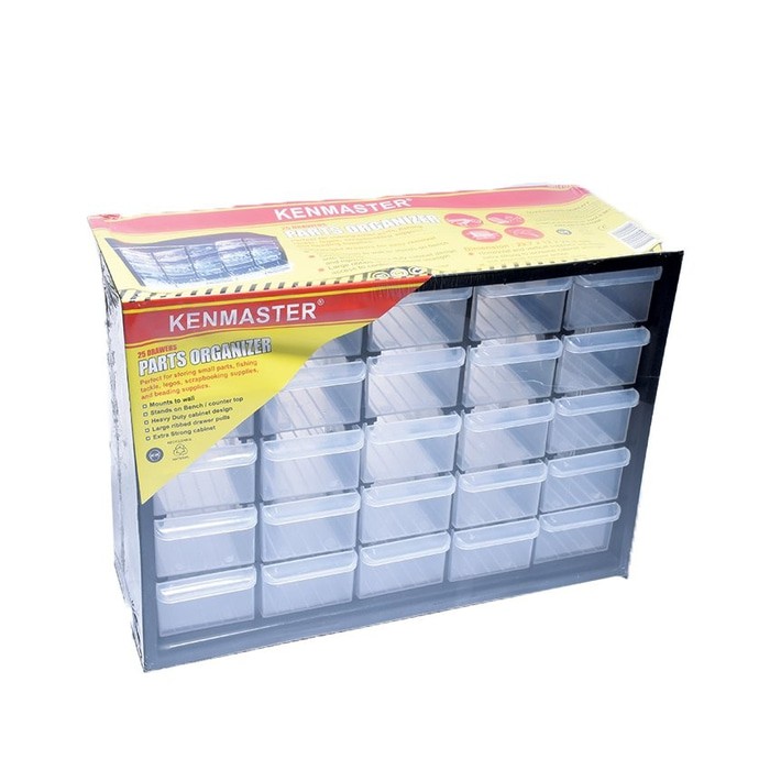 Kenmaster 25-Slot และ 15-Slot Drawer Rack - Part Organizer 25 และ 15