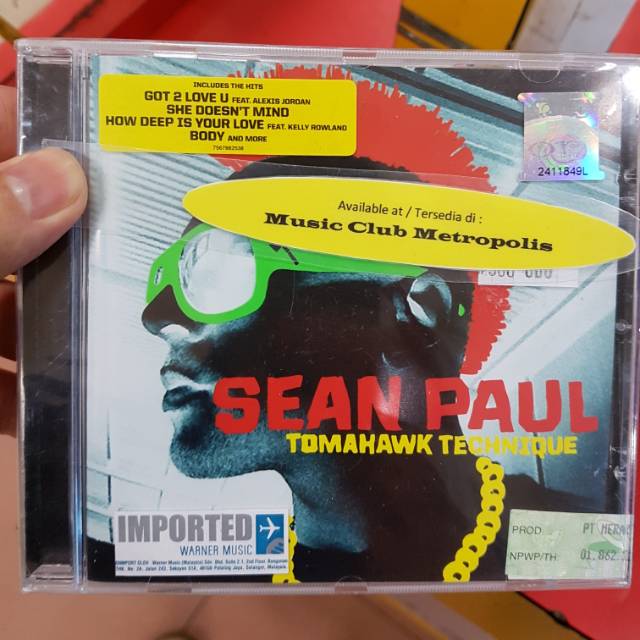 ซีดี SEAN PAUL - TOMAHWK TECHNIQUE IMPORTED EU