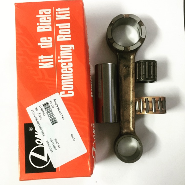 ก้านสูบชุดยี่ห้อLONG สำหรับรถรุ่นTS-185ความยาวของก้าน110มิลสลักล่างโต22มิลก้านหนา17มิลสลักบน16มิล(ก้