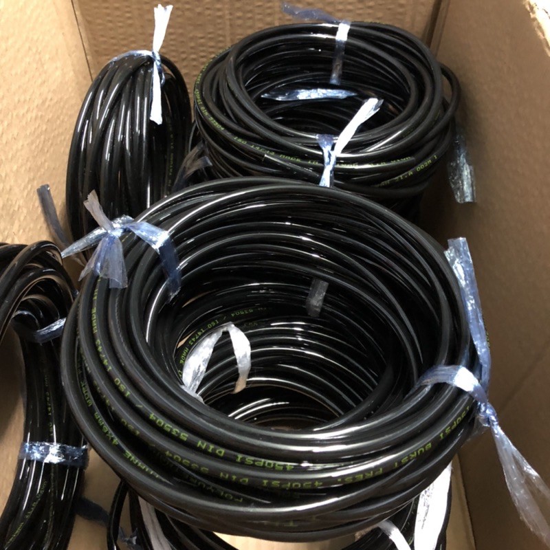 สายลม PU สีดำ สีใส 4 x 6 มม สายลม 6 มิล ( 1 ขด/ 10 เมตร) ทนแรงดันสูง 120 PSI Made in Taiwan