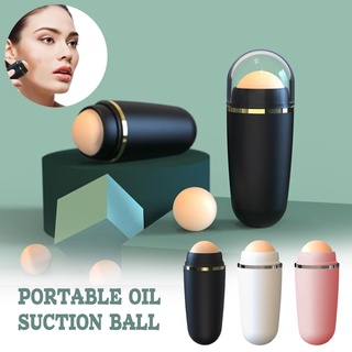 Facial Oil-absorbing Washable Volcanic Stone Roller / Face T-zone Oil Removing Scrollable Ball Skin Care Tools