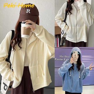 เสื้อเเขนยาวราคาถูก สวยๆเนื้อผ้าดี เสื้อเเขนยาวใส่กันเเดด เสื้อกันหนาวมีฮู้ดผู้หญิง  เสื้อเเขนยาวน่ารักเนื้อผ้าดี