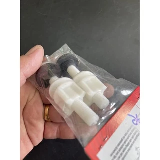 น๊อตยึดฝาชักโครก PVC ยาว 6.5 ซม. แบบหัวเรียบ