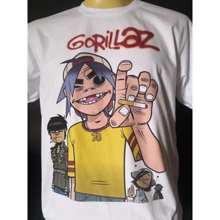 เสื้อวงนำเข้า Gorillaz Clint Eastwood Damon Albarn Blur Oasis Alternative Rock Electronic Vintage Style Gildan T-Shirt