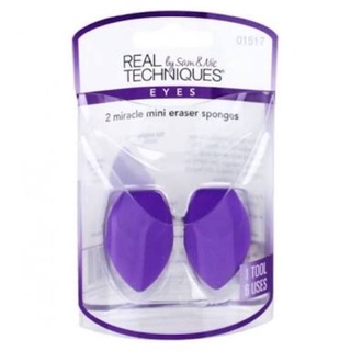 real technique 2moraclemini eraser spongnes