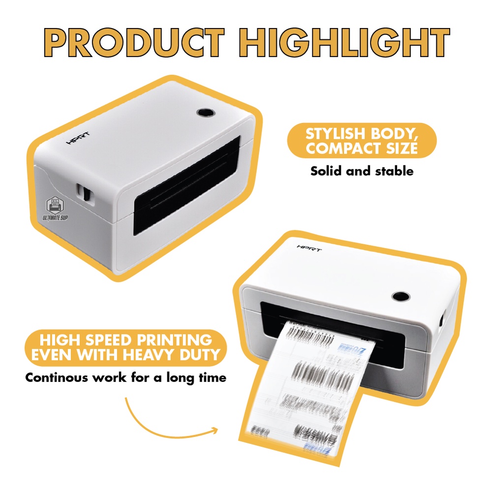 เครื่องพิมพ์ความร้อน เครื่องพิมพ์บาร์โค้ดฉลาก HPRT N41 พร้อม Bluetooth และ USB - สุดยอดซัพพลาย