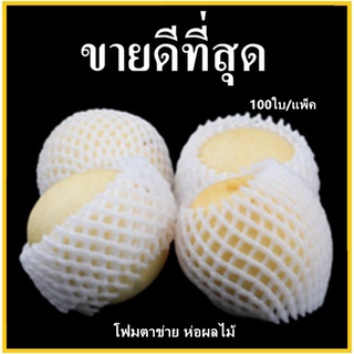 โฟมตาข่ายห่อผลไม้ Foam Net โฟมตาข่าย ตาข่ายห่อผลไม้ ตาข่ายโฟมห่อผลไม้ 100ใบ/แพ็ค