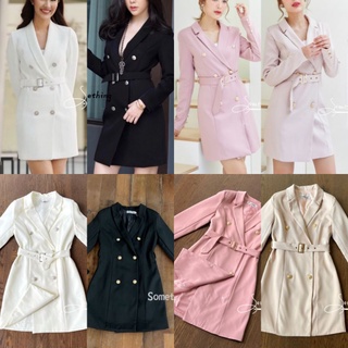 ST7439#Blazer dress#S-XL#เดรส#สูทเดรส#something