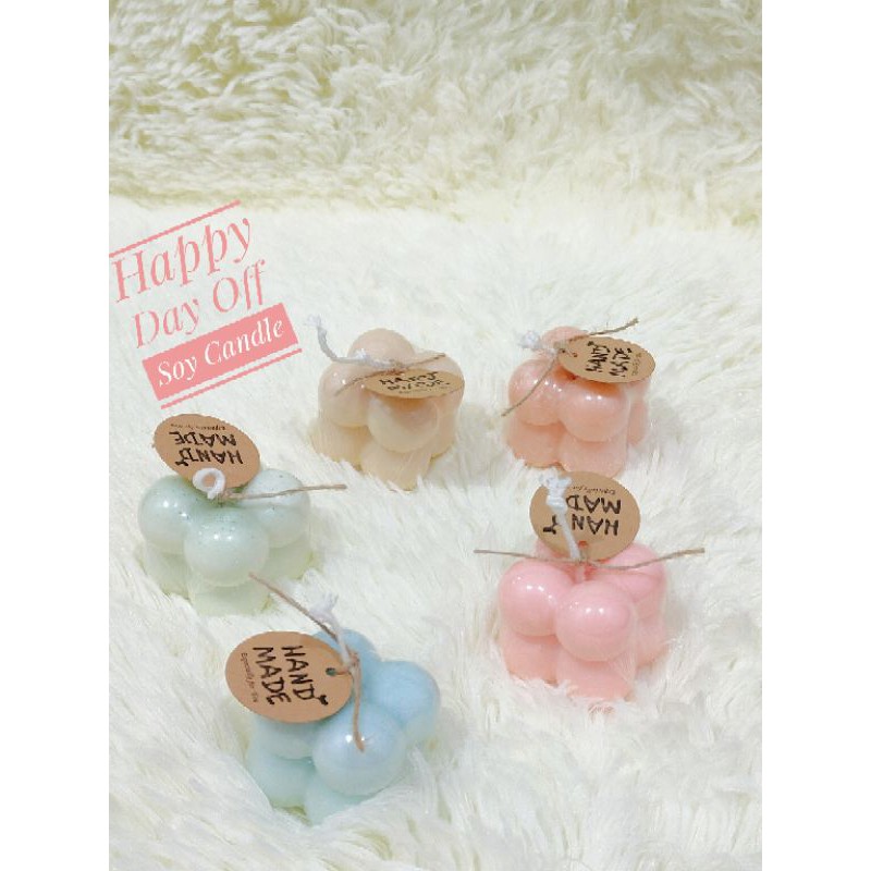 Happy Day Off Mini Rubix Candle เทียนหอมรูบิคจิ๋ว