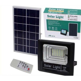 โคมไฟ Solar Light 10W สปอร์ตไลท์ของแท้จาก JD รุ่น JD-8810 รับประกัน