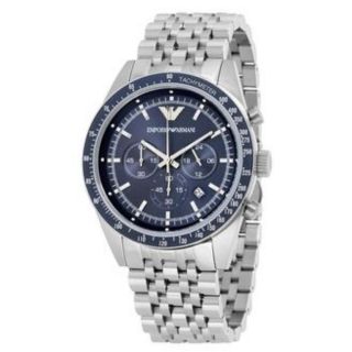 Armani Sportivo Chronograph Blue Dial Stainless Steel Mens Watch AR6072