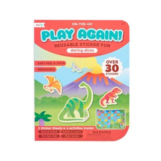 Sticker play Again -on the go ฝึก EF เสริมจินตนาการ สำหรับเด็กๆ ลาย Darling Dino นำเข้าจากอเมริกา พร้อมส่ง