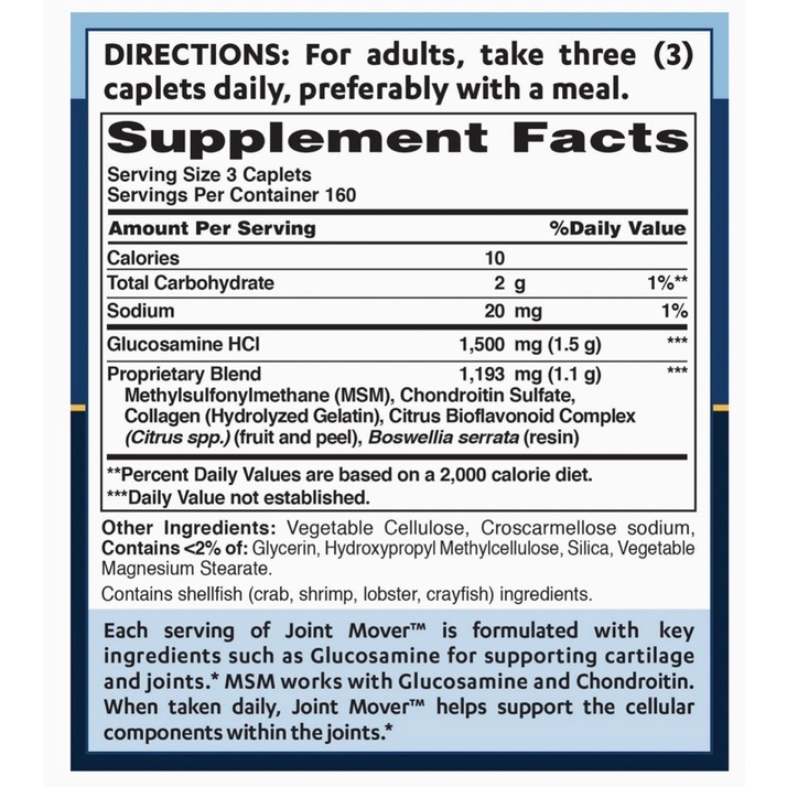 Vitamin World Joint Mover Triple Strength 270 Coated Caplets มีครบทั้ง