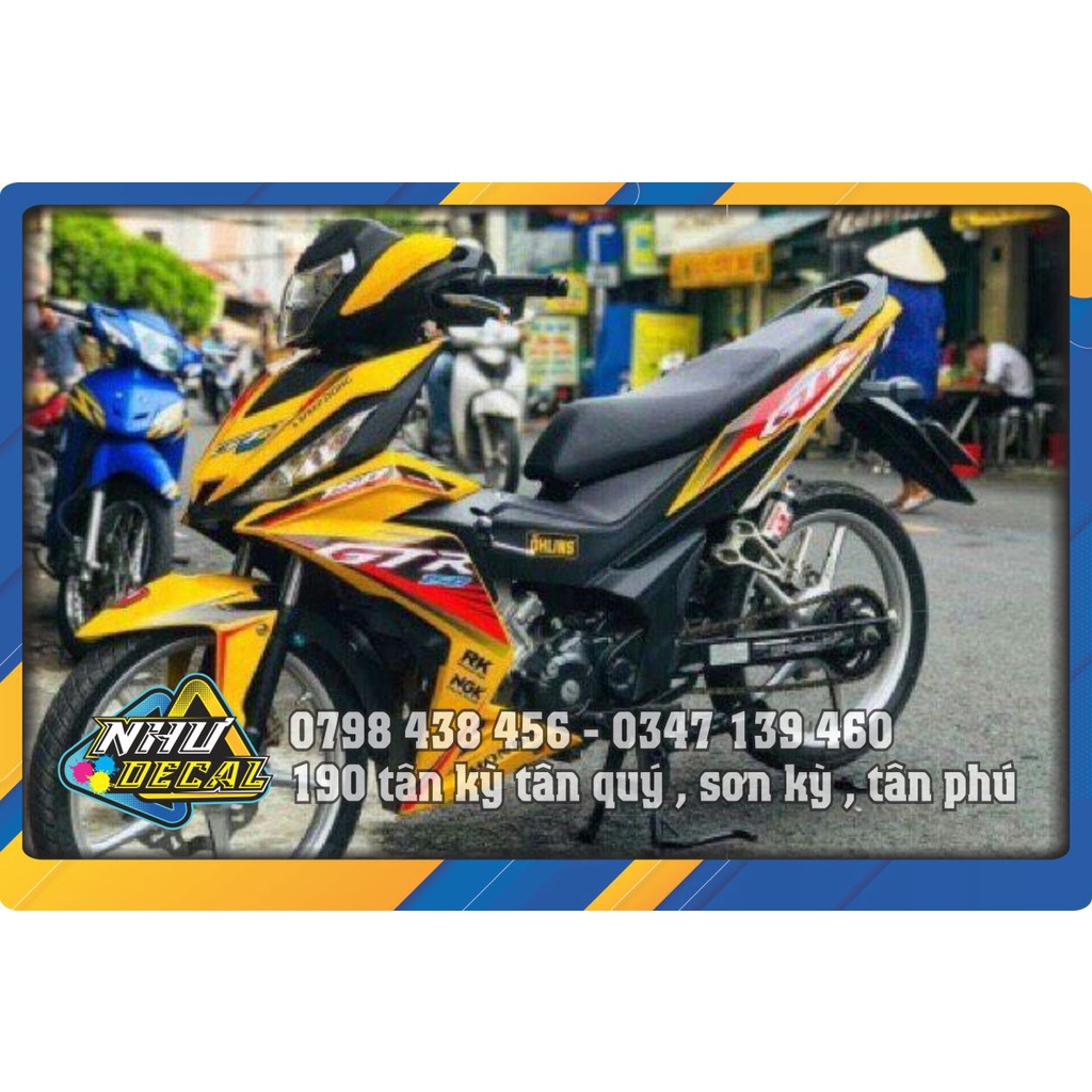 แสตมป์แบบถอดได้สําหรับรถยนต์ WINNER GTR 7 สีเหลือง