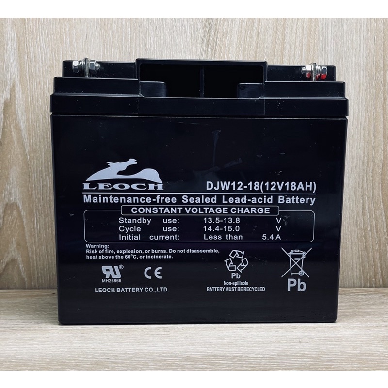 แบตเตอรี่ 12V 18Ah LEOCH แบตเตอรี่ไฟฉุกเฉิน เครื่องสำรองไฟ UPS