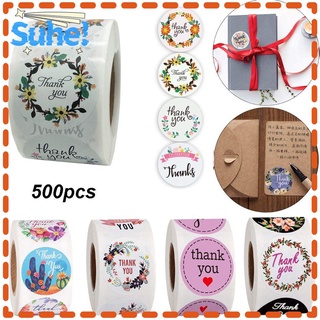 Suhe ม้วนสติ๊กเกอร์ลายดอกไม้สําหรับตกแต่ง 500 ชิ้น