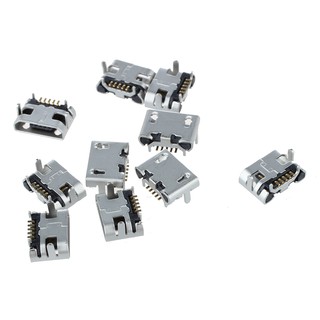 TH  Shopping 10 Pcs Type B Micro USB Female 5 Pin Jack Port SocRepair Parts