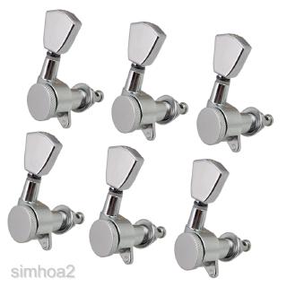 หัวปรับสายกีต้าร์ไฟฟ้า 6 r guitar tuning pegs knobs สีเงิน