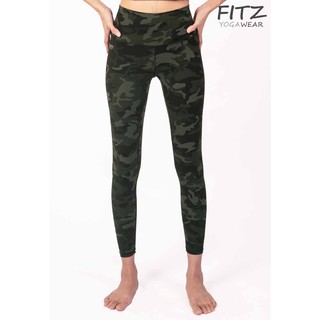 กางเกงโยคะ Fitz High Waist 7/8 Legging - Diane - Green Army