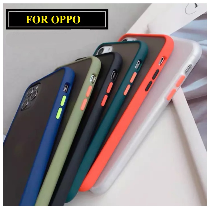 เคสขอบสี  Oppo A57 / A16 / Reno 6 / Reno 7 / Oppo A95 / Oppo A16K / Oppo A76 เคสกันกระแทก เคสโทรศัพท