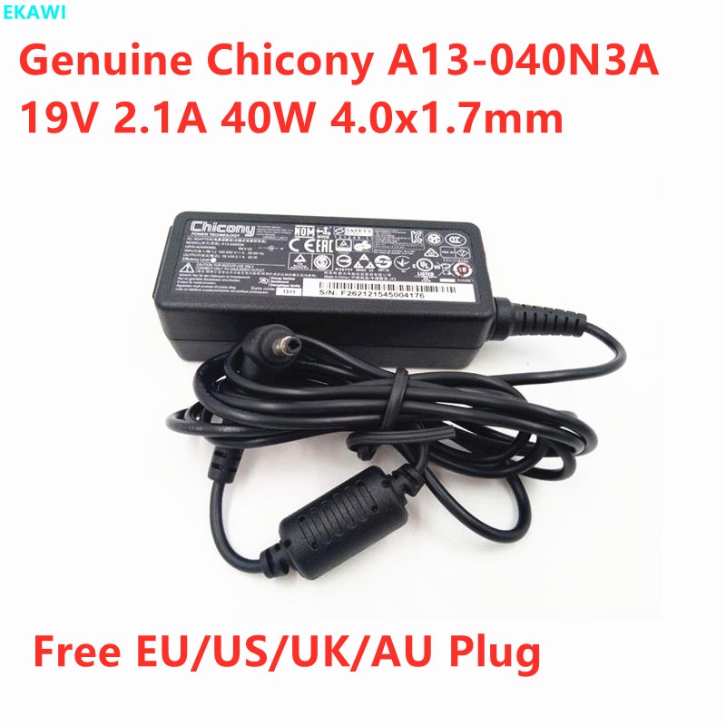 Genuine Chicony A13-040N3A 19V 2.1A 40W 4.0x1.7mm A040R079L A040R066L AC Adapter For ADP-40PH AB 40W