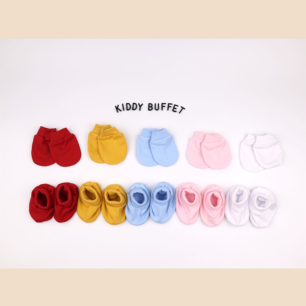 KiddyBuffet  เซ็ตถุงมือถุงเท้าแรกเกิด Premium Cotton หนานุ่ม