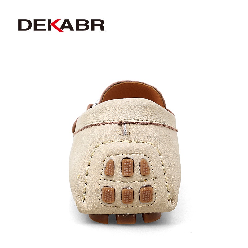 Dekarb รองเท้าโลฟเฟอร์ลําลอง หนังวัวแท้ น้ําหนักเบา กันลื่น หรูหรา ใส่สบาย แฟชั่นสําหรับผู้ชาย
