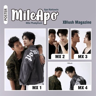 โปสเตอร์ THAILAND MILEAPO MILE PHAKPHUM APO NATTAWIN X BLUSH MAGAZINE