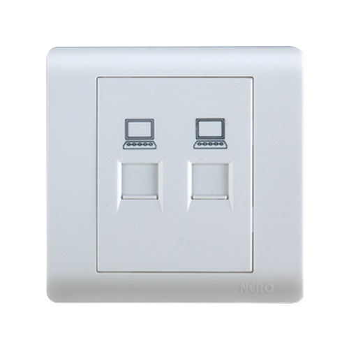 NERO LAN Cat6 Dual DATA OUTLET F16 F16PCA2 CASA