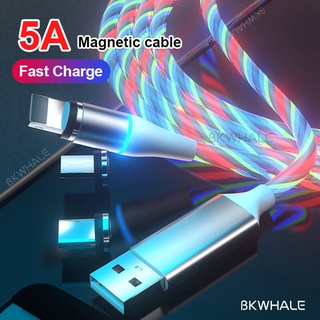 Bkwale สายชาร์จแม่เหล็ก 3a Micro Usb Type C Fast Charging สําหรับ phone Android