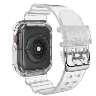 สายนาฬิกาข้อมือ ซิลิโคนนิ่ม แบบใส สําหรับcompatible for iwatch11 10 9 8 7 se6 5 4 3 2 1 38mm40mm42mm44mm41mm45mm46mm49mm