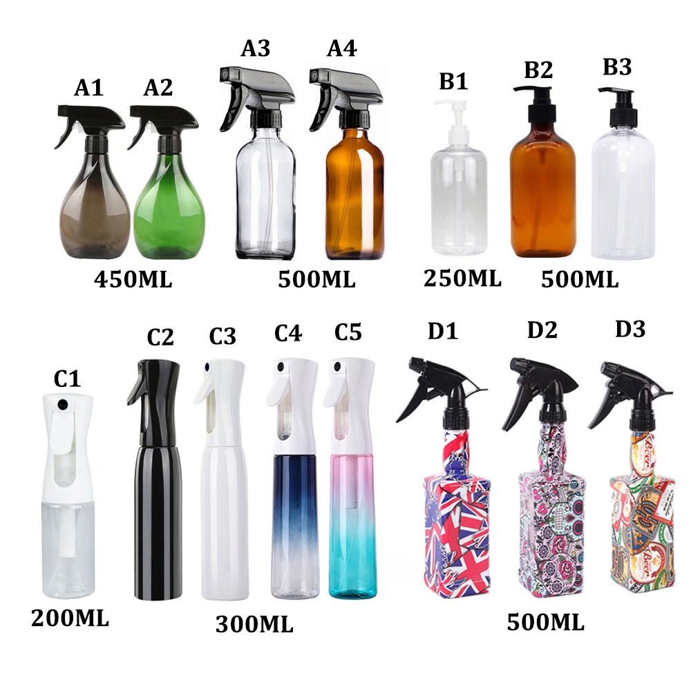 Ready Stock Pressure Spray Bottle/Mist Refillable Container Hairdressing/Salon Spray Tools/Portable Travel Empty Pump Bottles