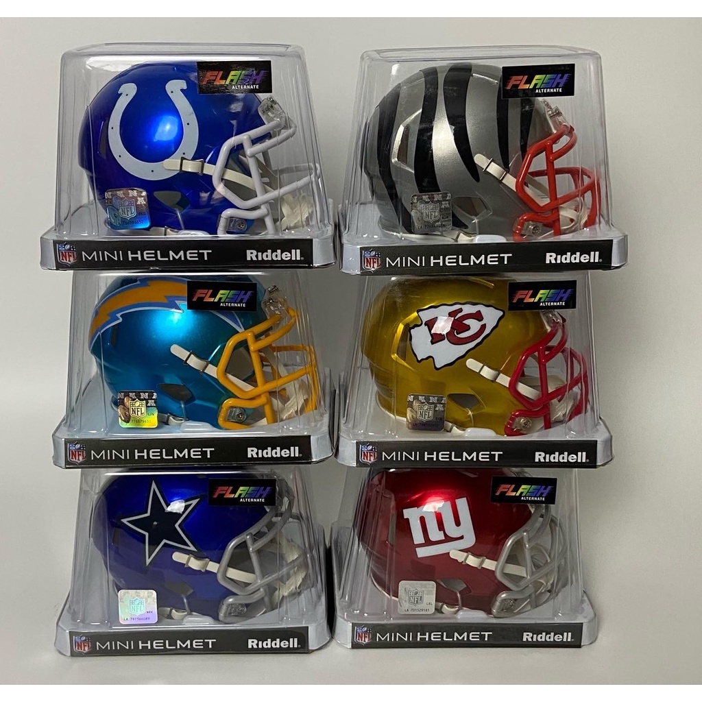Flash Alternate หมวกกันน็อคอเมริกันฟุตบอล NFL ยี่ห้อ Riddell รุ่น Speed Mini Helmet ขนาดเล็ก เป็นสีพ