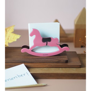 KlearObject wild wild west rocking horse memo holder ที่ใส่กระดาษโน๊ต นามบัตร วางบนโต๊ะทำงาน อะคริลิคม้าโยก กล่องนามบัตร