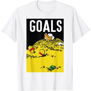 แขนสั้นcrew neckเสื้อยืด พิมพ์ลาย disney duck Tales Scrooge Money Goals marvel donald duck Boxes สําหรับผู้ชาย ผู้ใหญ่S-