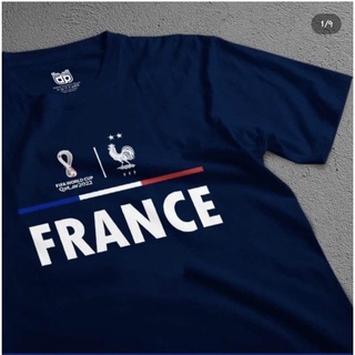 【cotton Tshirts👕】เสื้อยืด พิมพ์ลาย DISTRO World Cup QATAR 2022 TEAM FRANCE