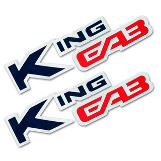 สติ๊กเกอร์ Sticker KING CAB สี ดำ แดง