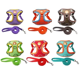 Pet Dog Harness and Leash Set Adjustable Puppy Cat Harness Vest Reflective Walking Lead Leash For Small Dogs Chihuahua