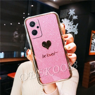 เคสโทรศัพท์มือถือแบบแข็ง OPPO A96 A95 A76 A55 A16e A16K A16 A94 A93 A74 Find X3 Pro 5G 4G 2022 Pink Yellow Phone Cell Case Bling Gold Glitter Be Loved Hard Handphone Casing Back Cover เคส OPPOA96 OPPOA16e