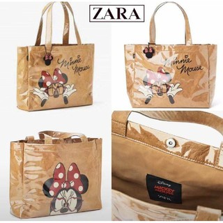 ZARA MINNIE MOUSE DISNEY VINYL TOTE BAG